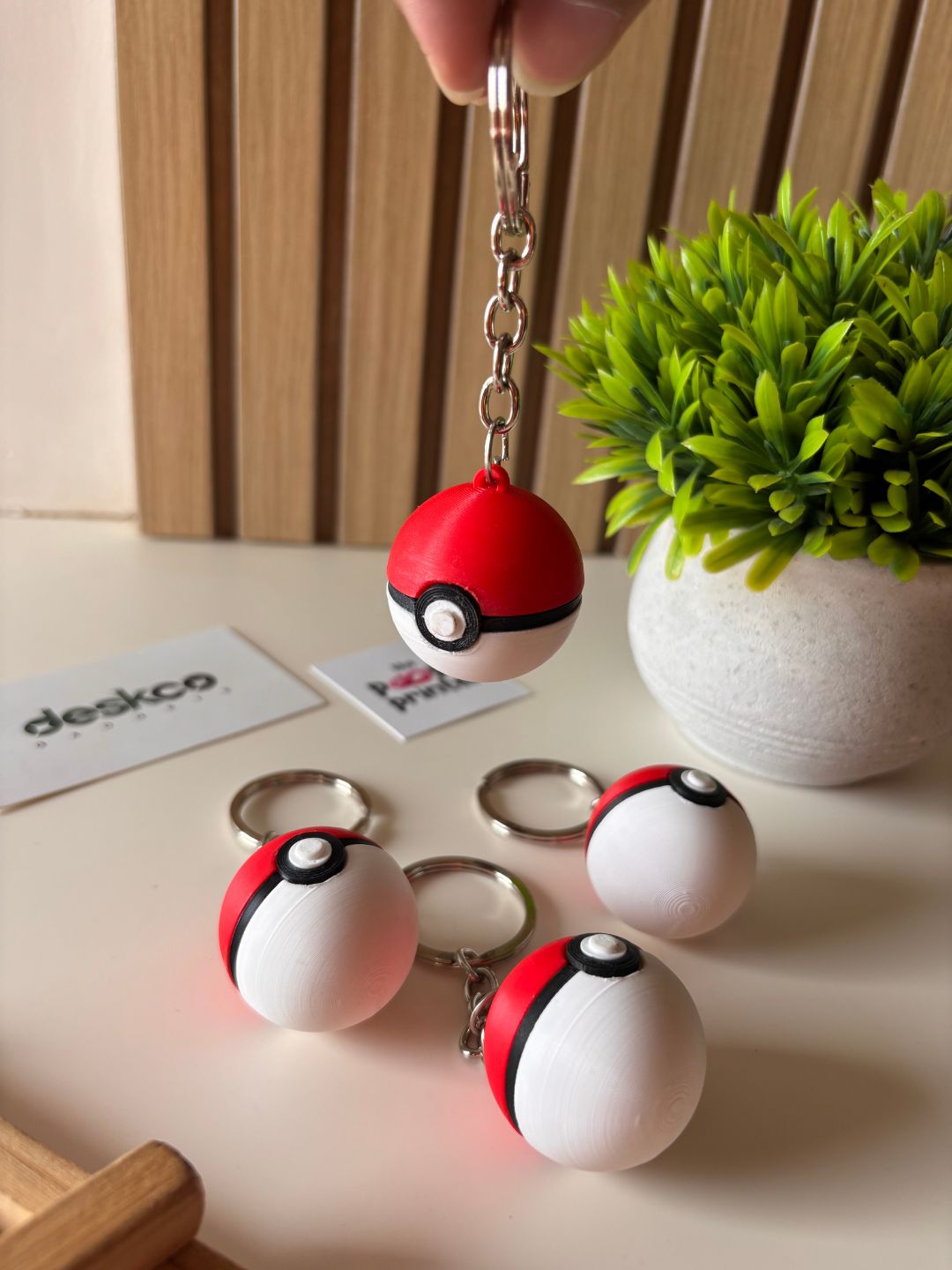 Pocket Monster Trainer Pokeball Sphere 3D Printed Keychain