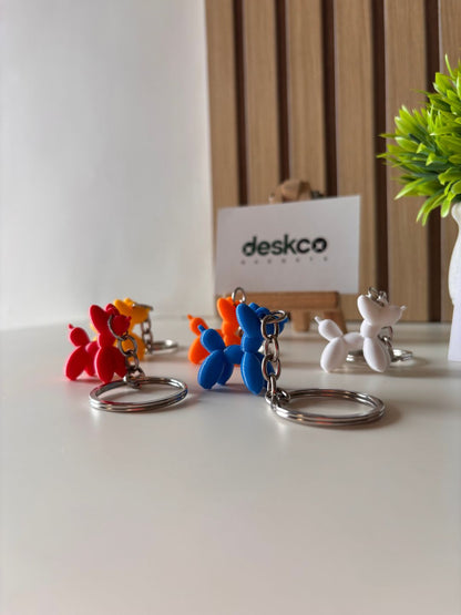 Pop Art Balloon Animal 3D Printed Keychain