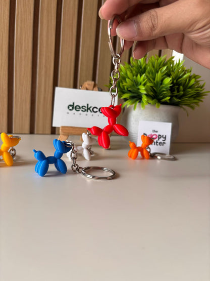 Pop Art Balloon Animal 3D Printed Keychain