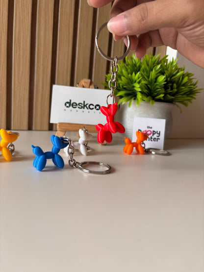 Pop Art Balloon Animal 3D Printed Keychain